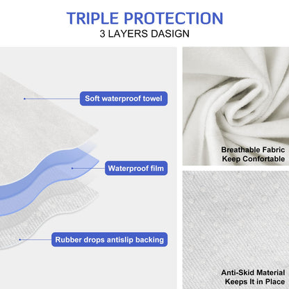 INFANZIA Waterproof Sweat Towel Seat Cover, Premium Car Seat Towel Protector for Trucks SUV Jeep, Universal Non-Slip Bucket Seat Covers for Post Gym Workout, Running, Swimming, Beach (White, 1Pcs)