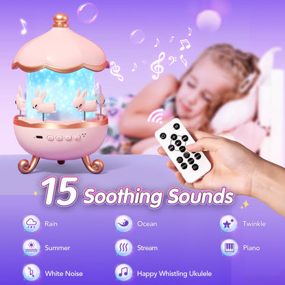 One Fire Baby Night Light Projector, 15 Sound Machine Star Projector for Kids Room,15 Films Star Light Projector 2-9 Year Old Girl Gifts Toys,Brightness Baby Night Lights for Nursery Kawaii Room Decor
