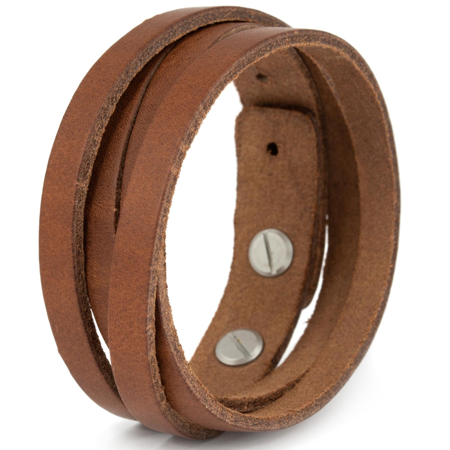 Simaru Premium Genuine Leather Bracelet - Handcrafted in Germany, Elegant & Durable (Light brown)