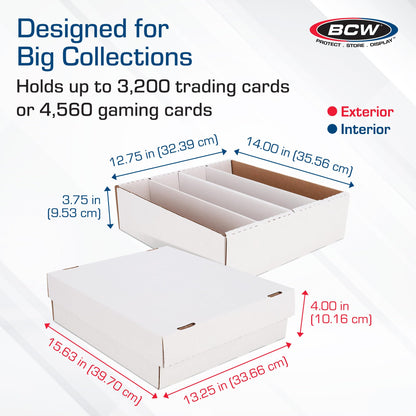BCW Monster Box - 2ct Trading Card Storage Box | Holds 3200 Cards | Sports & TCG Card Organizer