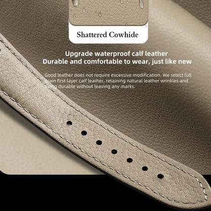 Danxancy Genuine Leather Watch Bands,Quick Release Italian Alligator Grain Calfskin Genuine Leather,Business Casual Universal Watch Strap Replacement Band Strap for Men Women（12mm to 24mm）