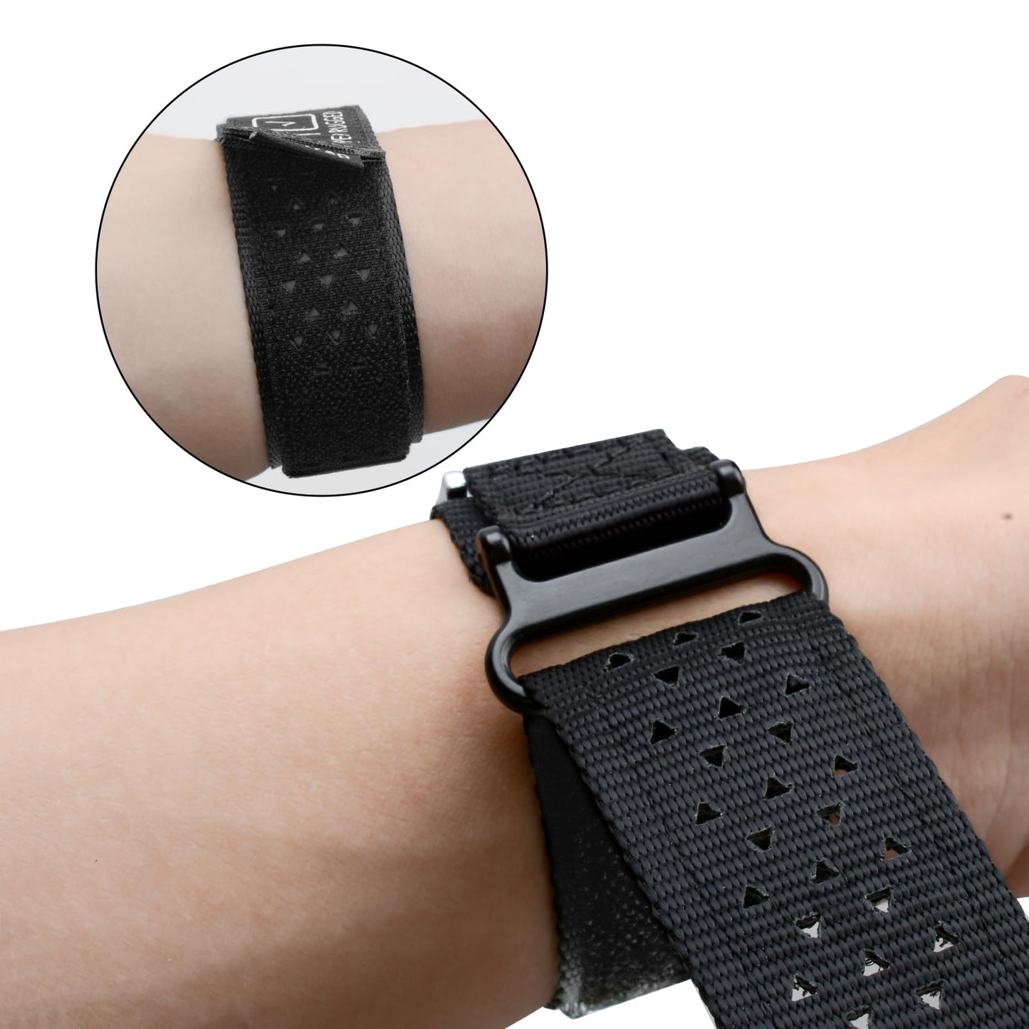 TStrap Nylon Sport Watch Band - Black Quick Release Watch Straps for Men Women - Athletic Military Smart Watch Bracelet Replacement - Correa para Reloj Hombre - 18mm 20mm 22mm