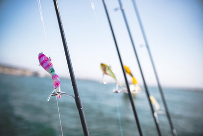 Nomad Design Squidtrex Patented Vibrating Fishing Lure- Scent Added TPE Soft Plastic Lure for Saltwater w/Strong BKK Assist Hooks, Fishing Bait that Catches Many Species- 55mm 2", 1/6oz- Ayu Speckle