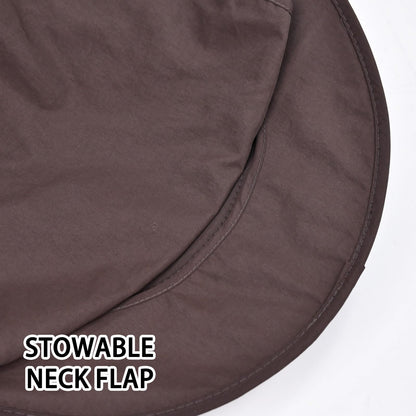 Sun Hats for Men Women Fishing Hat UPF 50+ Breathable Wide Brim Bucket Hats Summer UV Protection Safari Hat with Neck Flap Coffee