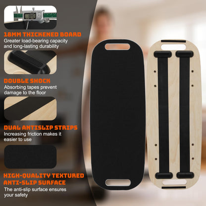 Balance Boards for Adults, Adjustable Surf Balance Board Trainer, Wooden Balance Board with Roller, Training Core&Balance Abilities Balance Board Trainer, Surf Trainer & Physical Therapy