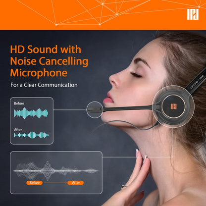 IPD IPH-250 Phone Headset with Noise Cancelling Microphone for Office and Call Center-Compatible with Avaya 1608 1616 9601 9608 9611 9611G 9620 9621 9630 9631 9640 9641 9650 9670 J139 J159 J169 J179