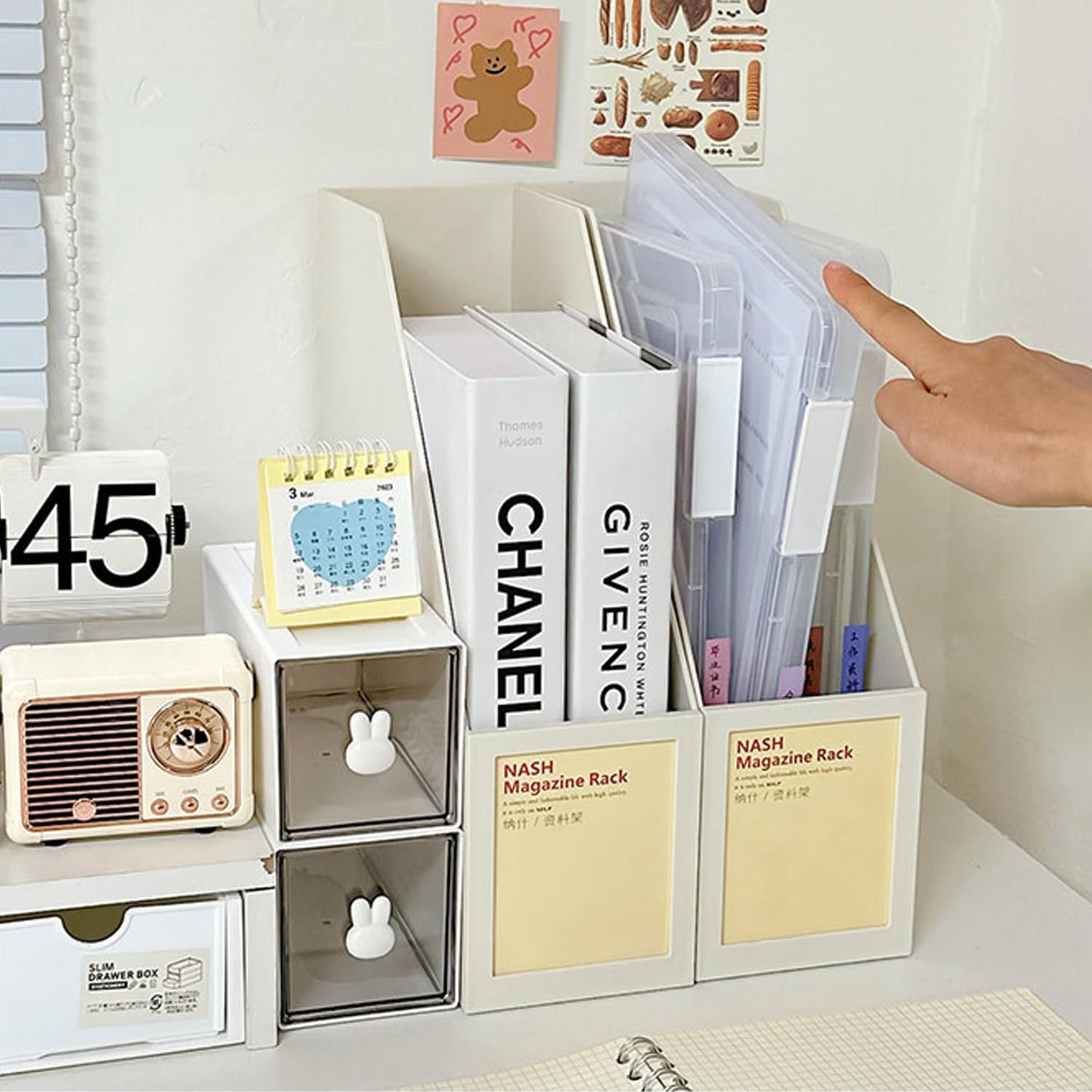 LonlyEagle 12 Pcs Clear A4 File Portable Project Case, Plastic Storage Box for 8.5" x 11" Letter Paper, Scrapbook Paper Storage Boxes Documents Magazines Holder
