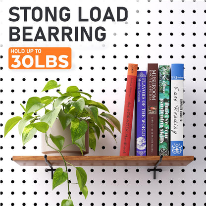 INCLY 36 Pack 4/6/8 Inch Black Pegboard Hooks, 1/4" Heavy Duty Peg Board Shelving Hooks Accessories, Peg Board Tool Hangers Fit 1/4" Pegboard for Organizing Garage, Craft Room, Kitchen, Store