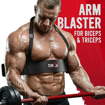 DEFY Arm Blaster for Biceps and Triceps Adjustable Curl Support with Durable 7mm Aluminum Plate and Neck Pad for Strength Training Bodybuilding isolator Curl Machine - Black