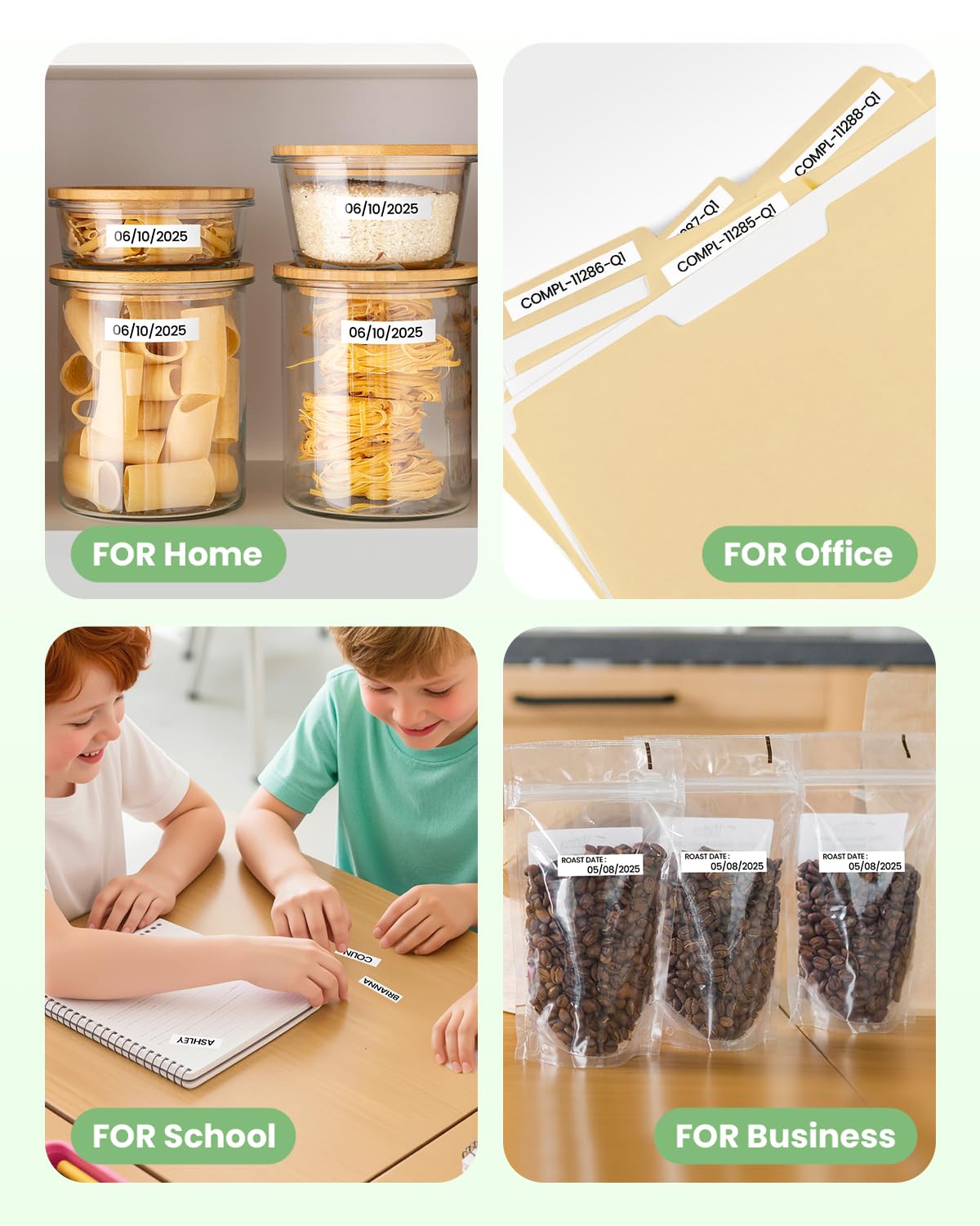 Compatible with Dymo Letratag Refills White Paper Label Maker Tape Replacement for Dymo Label Maker Refills 12mm x 4m (1/2" x 13') for LT-100H 100T Plus 200B, 5-Pack Label KINGDOM 91330 Refills