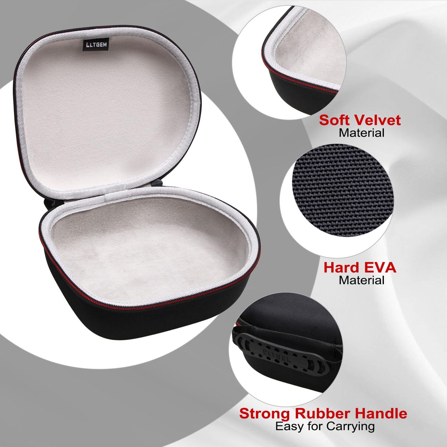 Headphone Headset Case Compatible with Audio-Technica ATH-M20x/JBL/Raycon/Soundcore Anker/Sony/Beats/JLab/TOZO/Logitech/BERIBES/KVIDIO Headphones, Large Headphone Case Hard Shell(Deep Purple)