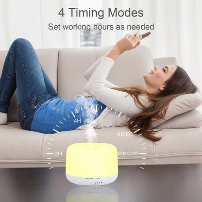 Oil Diffuser Humidifier 300ML,Electric Ultrasonic Air Aroma Diffusers Vaporizer,Scent Mist Defuser with Remote,Auto-Off,7led Color Changing Light for Large Bed Room,Home,Office