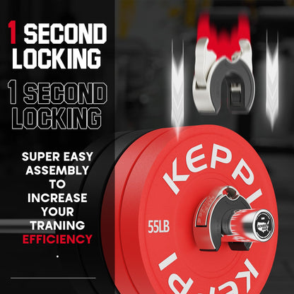 Olympic Barbell Clamps 2 Inch (Pair) - Quick Release Magnetic Barbell Clips with Anti Slip Grip，Aluminum Magnetic Weight Clips for Workout Weightlifting Fitness Training Gym
