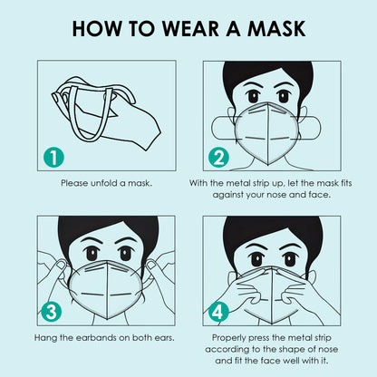 LEMENT KN95 Face Masks,50 Pack 5-Ply Breathable Cup Dust Disposable Masks For Adults,Pink