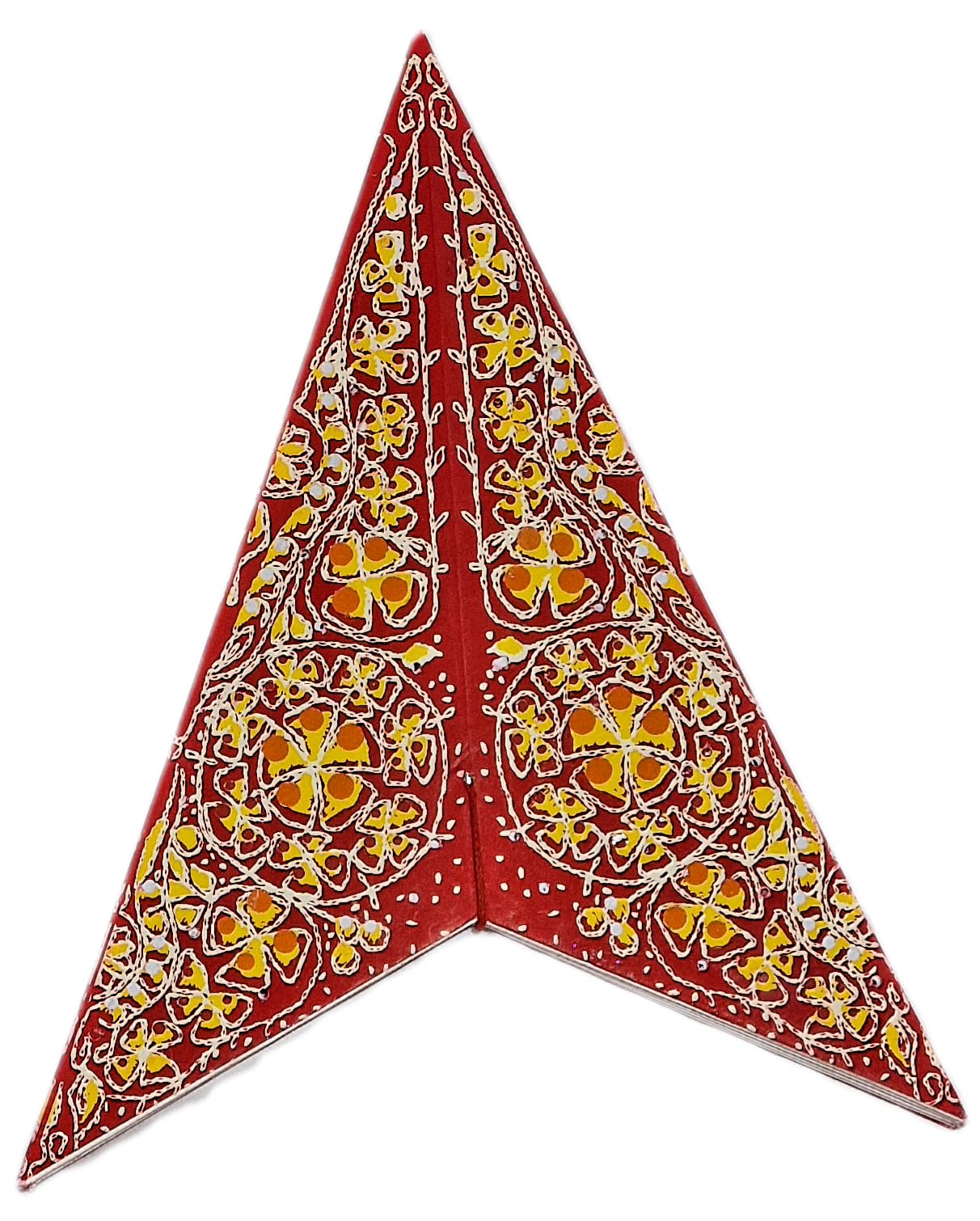 Yepsio Paper Star Lantern Lampshade, 24 inch, Hanging Decorations for Christmas, Wedding, Home, Party (Bright Red, Yellow, Orange)