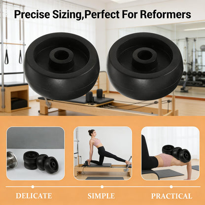 TOPPERFUN 6 PCS Fitness Machine Rollers, Replacement Caster Wheels, Sturdy Polypropylene Roller Wheel, Universal Gym Equipment Part for Treadmill, Exercise Bike and Heavy Workout Machines