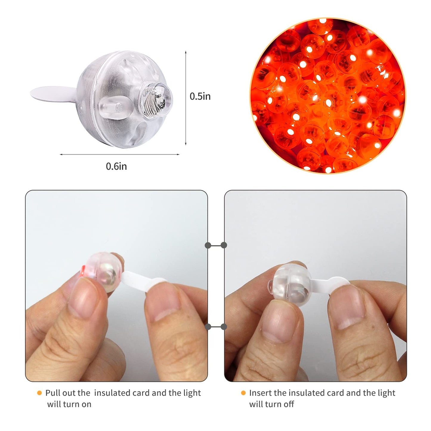 200pcs Red LED Balloon Lights, Mini Led Lights Small Round LED Ball Lamp for Paper Lantern Balloons Indoor Outdoor Party Event Fun Birthday Party Supplies Wedding Halloween Christmas Decoration