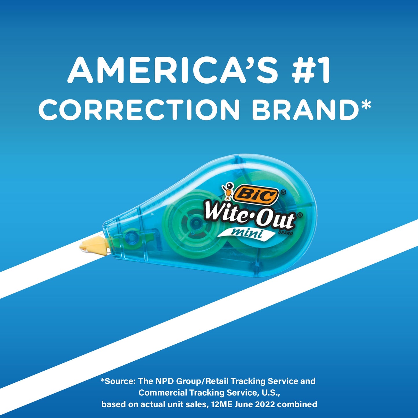 BIC Wite-Out Mini Correction Tape, White, No Dry Time, Long Lasting, 6-Count