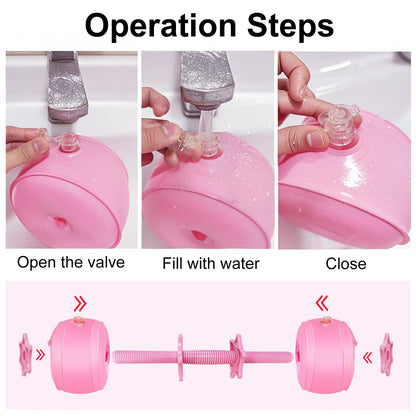 DEIRIS Soft Water Filled 6LBS Dumbbell Set of 2,Small Hand Weights for Women, Dumbbells for Home Gym Exercise Training