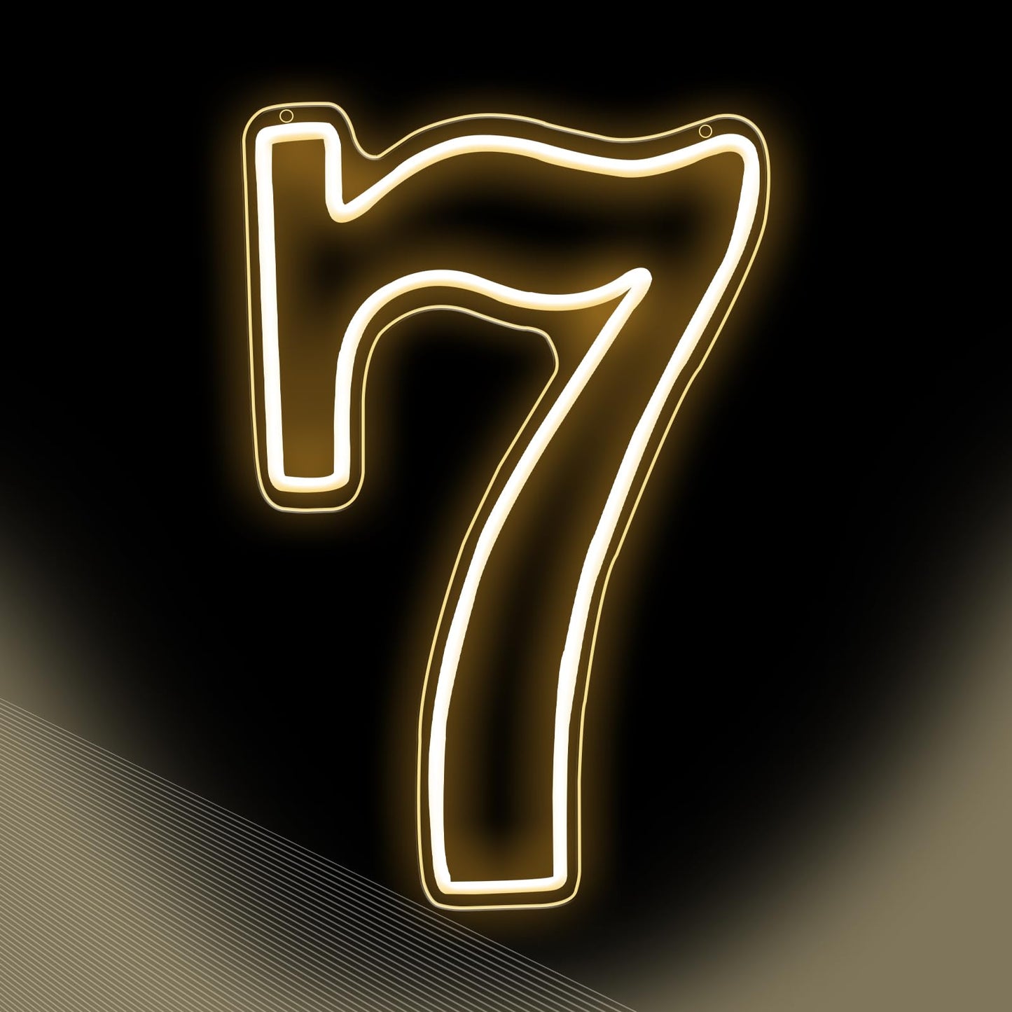 RumonZS Number 7 Light Up LED Neon Sign Backdrop 16.5" Birthday Party Decor Warm White Number One Light Up Sign USB Powered Big Number Sign Light for Birthday Night Light Party Anniversary Wedding