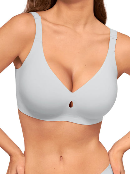 LUCKMEEY Bras for Women No Underwire Wireless Bras - Seamless Push Up Full Coverage Bralettes Comfortable Everyday Bra