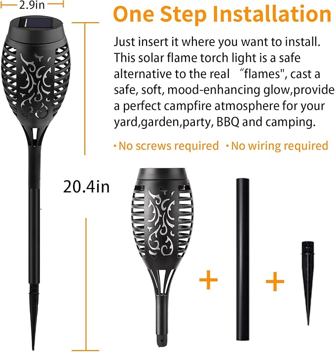Swingers Solar Lights Outdoor,Halloween Solar Torch Lights with Flickering Flame,Waterproof Outdoor Garden Lights for Outside Patio Pathway Yard Decorations(12, Purple)