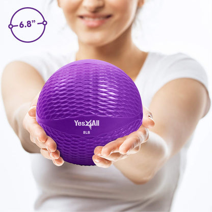 Yes4All Soft Weighted Toning Ball Knurl 8lb - Purple