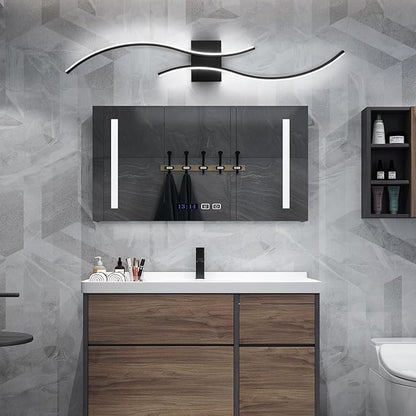 CANEOE Modern Led Wall Light, 39inch Black Indoor Led Wall Sconce Lighting, Bathroom Vanity Light Fixtures Over Mirror for Living Room Hallway Bedroom Bedside Wall Lamp (Cool White, 6000K)