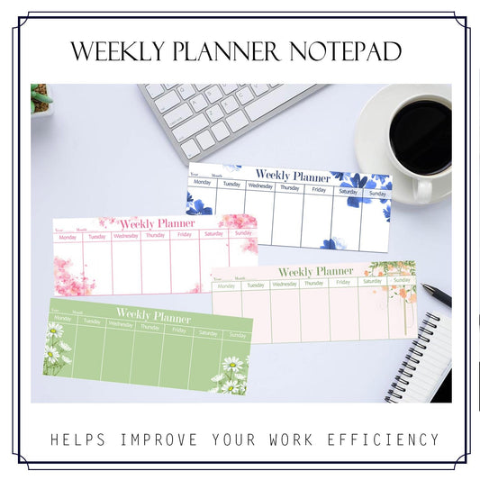 120 Sheets Weekly Planner Notepad Weekly Calendar Pad 3.8x10 Inch-To Do List Notepad Desk Schedule Planner for Student Habit Tracker Reminder Office School