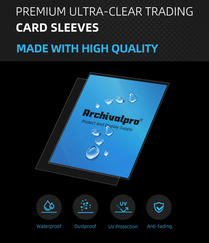 ARCHIVALPRO Ultra Clear Soft Penny Sleeves - 100pcs Standard Size Trading Card Protectors, Fits 120-130PT Cards, Acid-Free PVC-Free Card Sleeves for Collectors, Sports & Outdoors