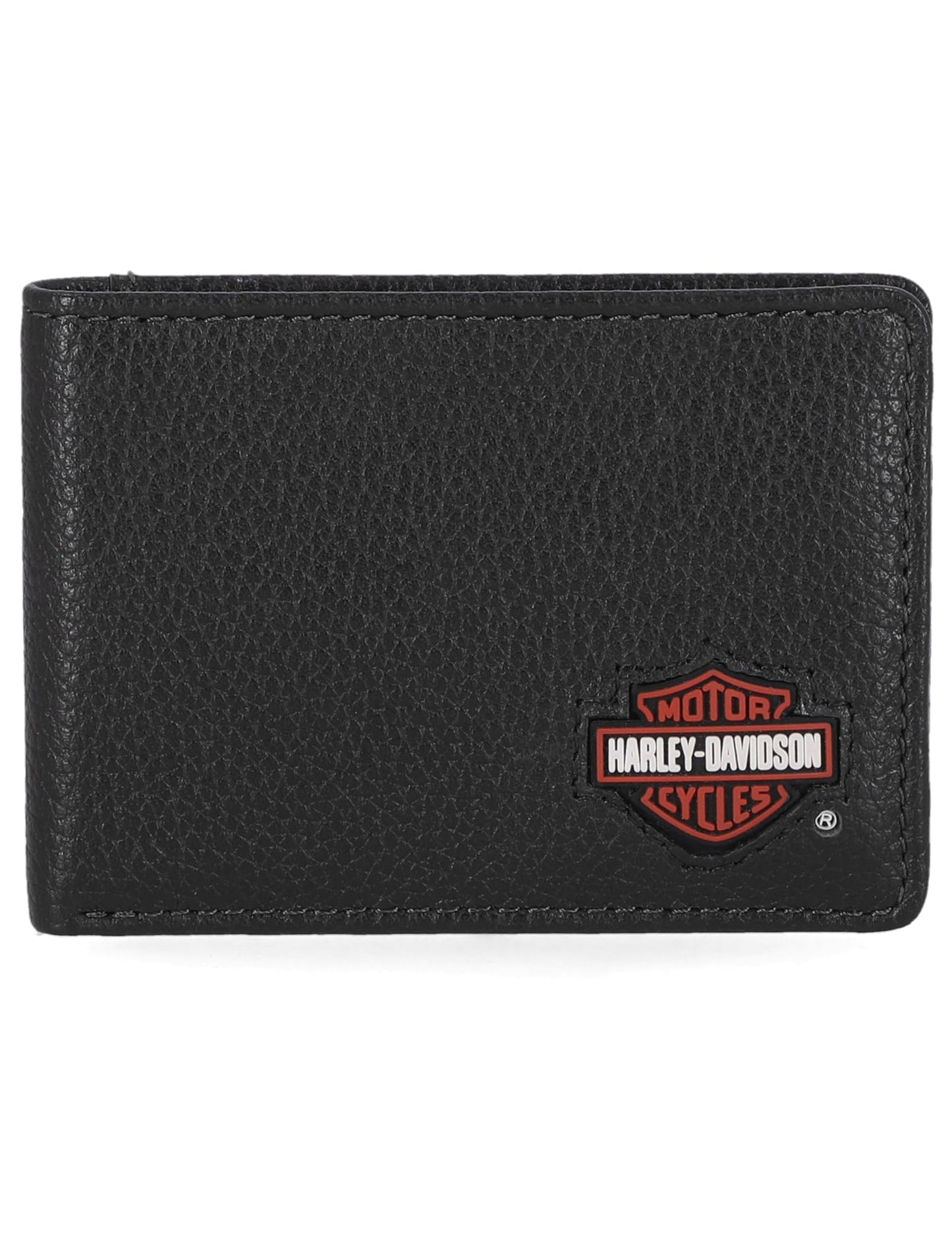 Harley-Davidson Men's Genuine Leather Rfid Blocking Billfold Slim Front Pocket Wallet