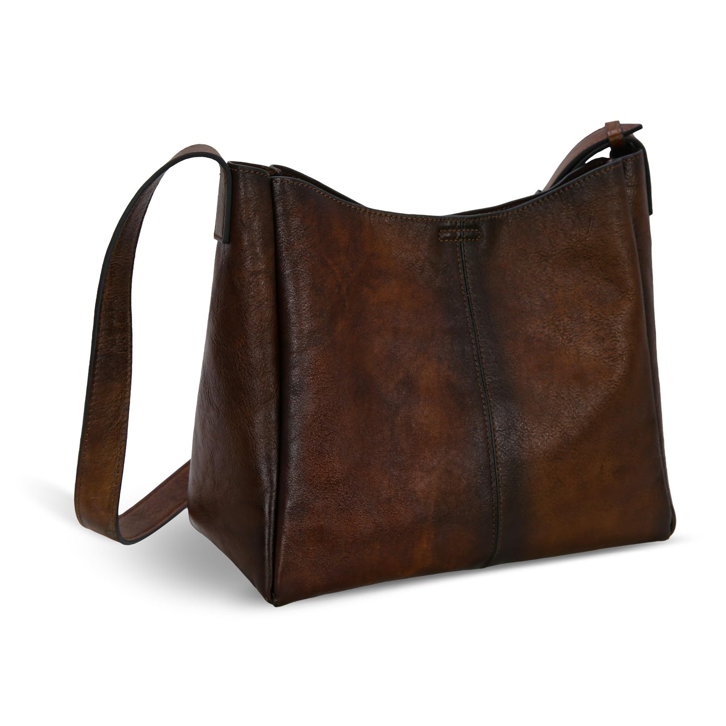 HESHE Women’s Shoulder Handbags Soft Genuine Leather Purses for Women Satchel Bag Hobo Tote Bag Crossbody Purses Bucket Bags Work Top Handle Handbag Cross Body Bags(Coffee)