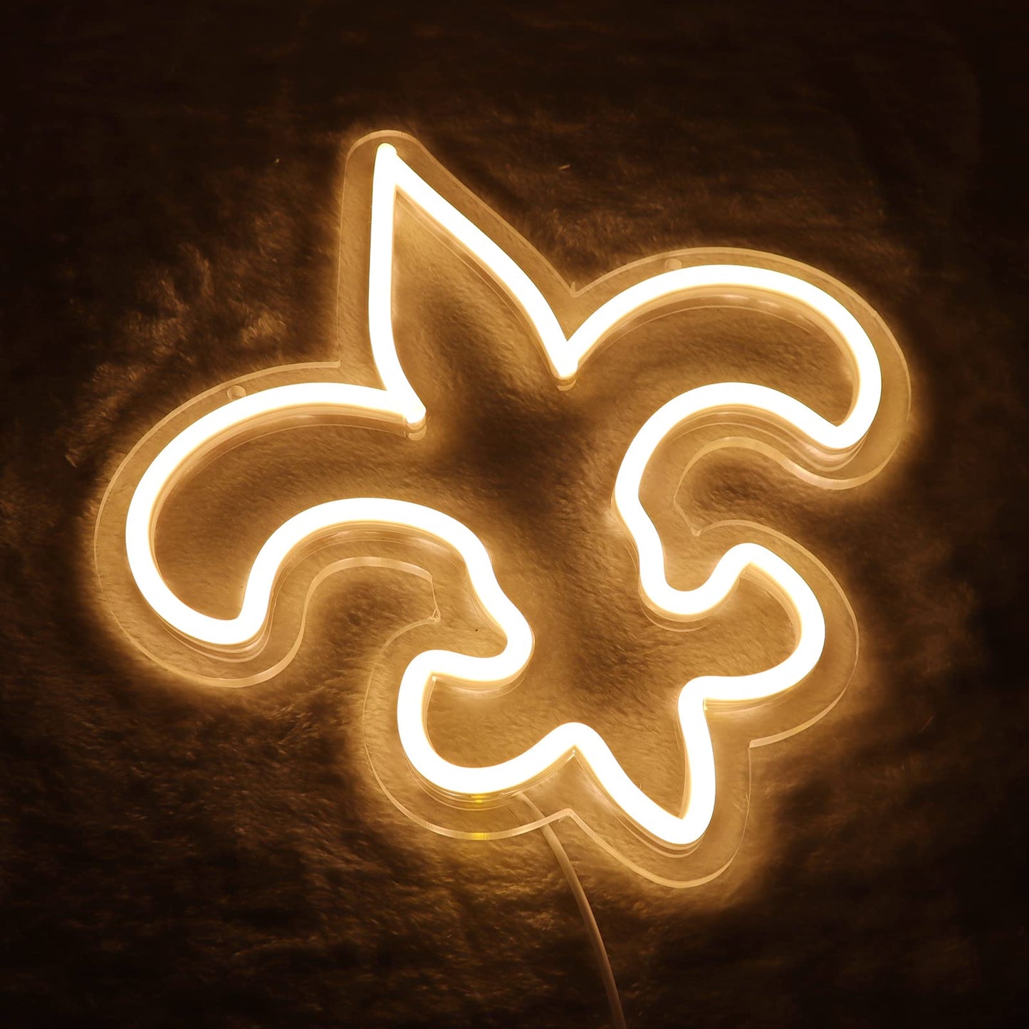 WonderfulLife Saints Neon Sign for Home Bar Pub Party Decor,Football Team Logo Led Neon Lights for Man Cave,Easy Hanging on the Office Wall or Game Room.5V USB Power supply.