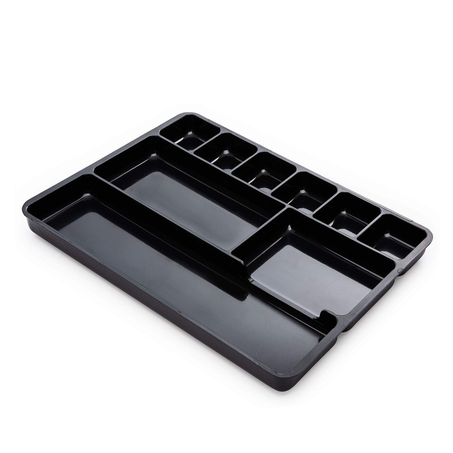 Desk Drawer Organizer Tray with 9 Storage Compartments - For Home and Office - Drawer Organizers Office, Perfect Organizing Pens, Pencils, Paper Clips, Sticky Notes and all your Supplies - 2 Pack