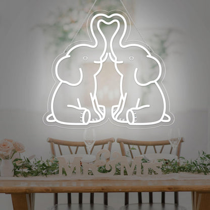 LMHSE Elephant Neon Signs, Dimmable LED Sign Living Room Decor, Party, Bedroom, Wedding Decor, Birthday Gifts for Women, Christmas (Elephant)