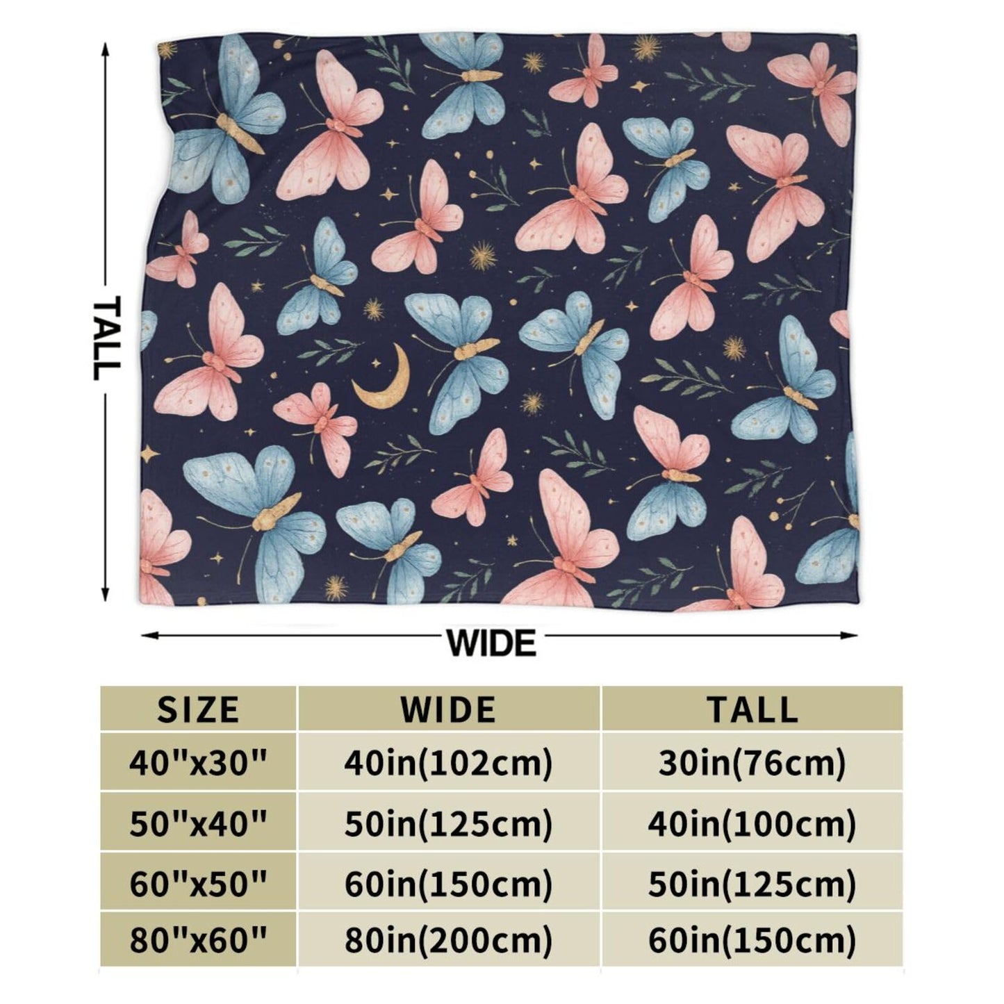 Butterfly Throw Blanket Butterfly Gifts for Women Girls Pink Blue Butterflies Cozy Fleece Fuzzy Soft Flannel Plush Warm Bedding Stuff for Kids Adults 40 x 50 Inch