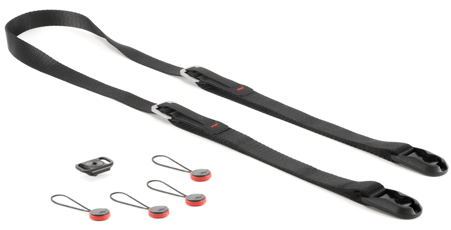 Peak Design Leash Camera Strap, Charcoal, Configurable as a Sling, Neck, Shoulder Strap or Safety Tether, Adjustable, Compact, Quick Release, Camera Straps for Photographers, 200 lb Capacity