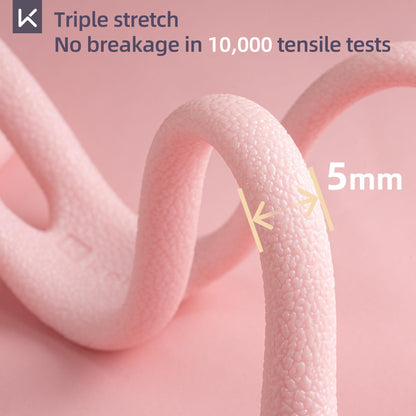 Keep 3-Pack Figure 8 Resistance Bands - 15 lbs Stretch Exercise Cords for Arm Toning, Yoga & Pilates - Durable Non-Slip Fitness Bands Set for Women & Men (15 lbs Pink/Purple/Blue)
