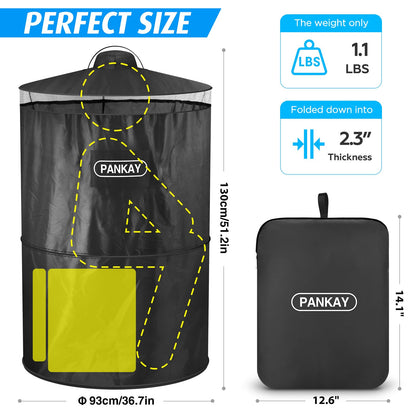 PANKAY Pop Up Privacy Tent, Portable Outdoor Camping Bathroom Toilet Tent, Collapsible Shelter for Camping & Emergency – Lightweight & Sturdy, Easy Set Up, Foldable - with Carry Bag