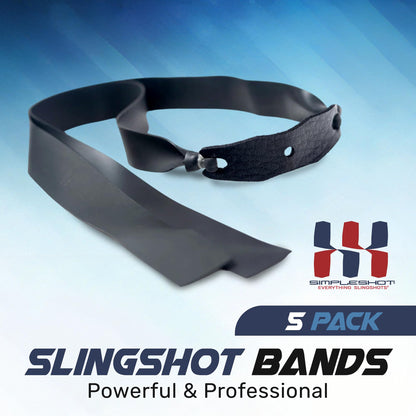 SimpleShot 5pcs Slingshot Bands Powerful Professional Elastic Rubber Catapult Shooting Flat Bands (5/16" Target)