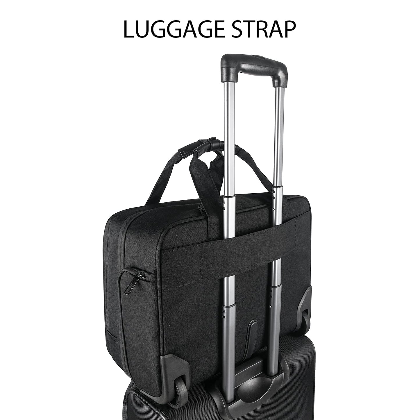 VANKEAN 17.3 Inch Rolling Laptop Bag, Waterproof Overnight Rolling Bags, Laptop Bags for Travel/Work/Business, Stylish Carry on Briefcase, Black