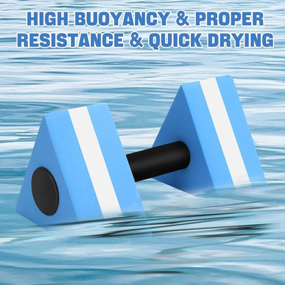 Water Exercise Pool Weights - 2 Pack Aquatic Dumbbells for Fitness & Aerobics | Durable & Sturdy Design