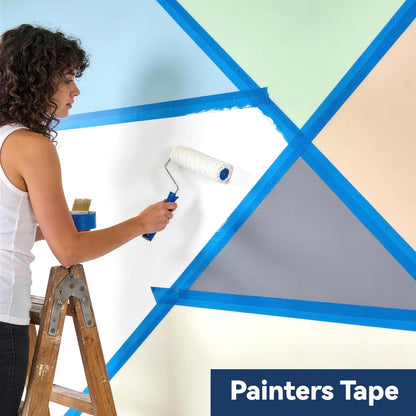 QFOUR Painters Tape 2 Inch Wide, 6 Rolls Blue Masking Tape