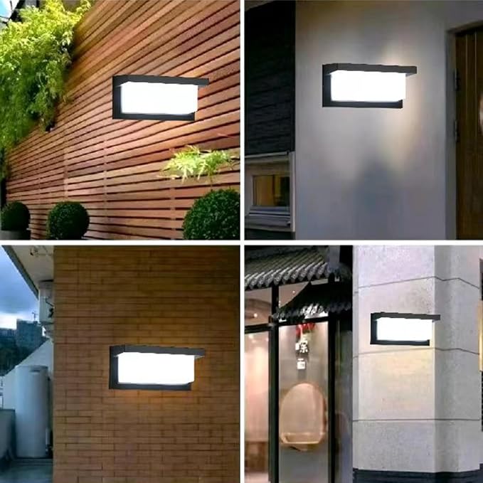Outdoor Wall Sconce Light 20w Exterior Light Fixtures 2000Lm 6500K LED Porch & Patio Lamps Wall Mount IP65 Waterproof for House Outside Front Door