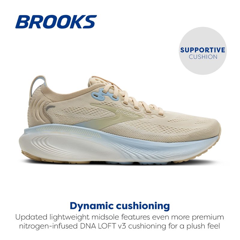 Brooks Women’s Adrenaline GTS 25 Supportive Running & Walking Shoe - Sand/Coconut/Skyway - 10 Medium