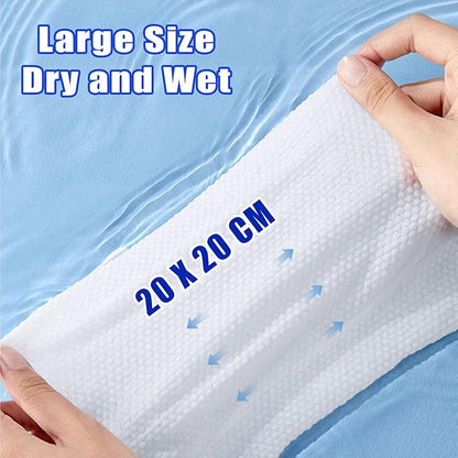 200 Count Disposable Face Towel, Dual-Textured Clean Wipes – Dry/Wet Use