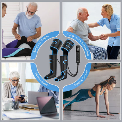 CINCOM Leg Massager with Heat and Compression, Air Compression Leg Massager for Circulation and Pain Relief Muscles Relaxation Gifts - FSA HSA Eligible