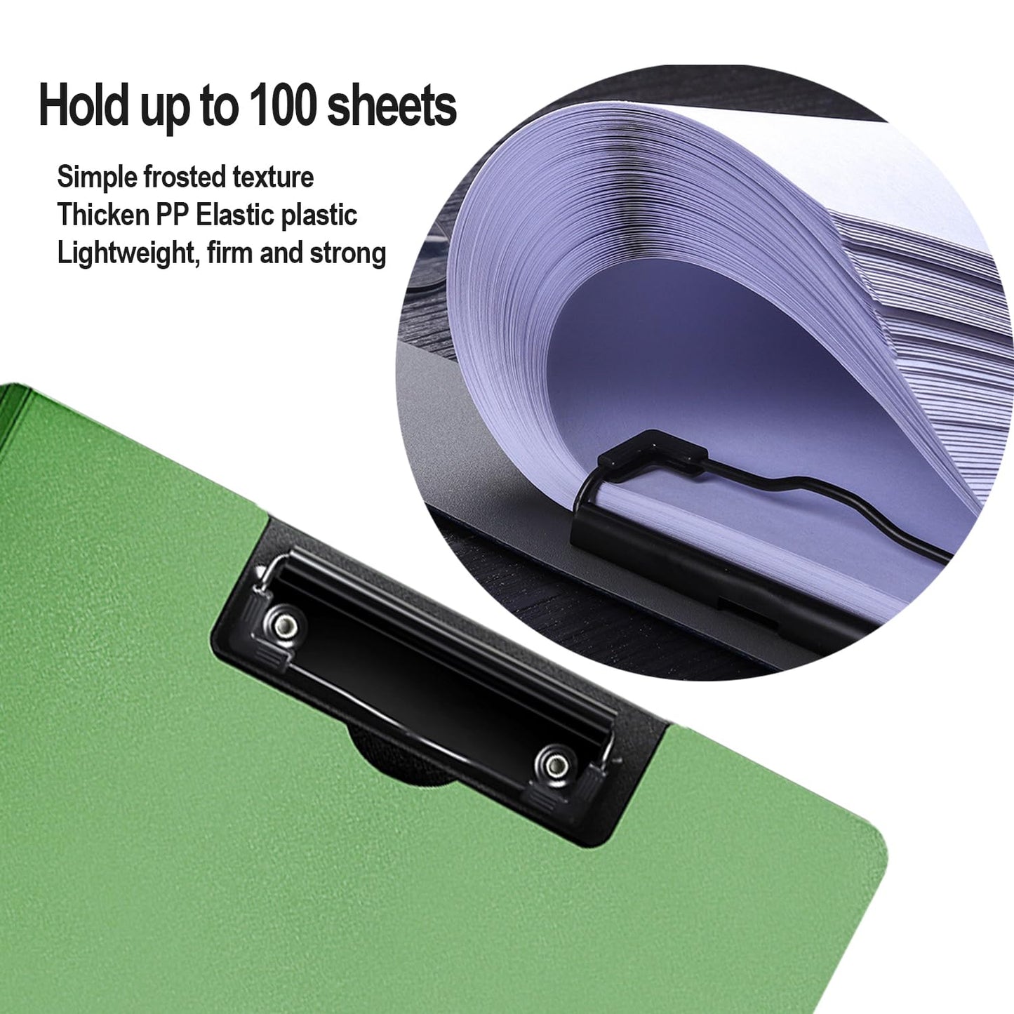 MUYICS 10 Pack Foldable Clipboards, A4 Clipboard Folder, Office Clipboard Folder with Double Clips Metal Clip, Storage Clipboards for Office, School or Medical Field(5 Colors)