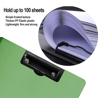 MUYICS 4 Pack Foldable Clipboards, A4 Clipboard Folder, Office Clipboard Folder with Double Clips Metal Clip, Storage Clipboards for Office, School or Medical Field(4 Colors)