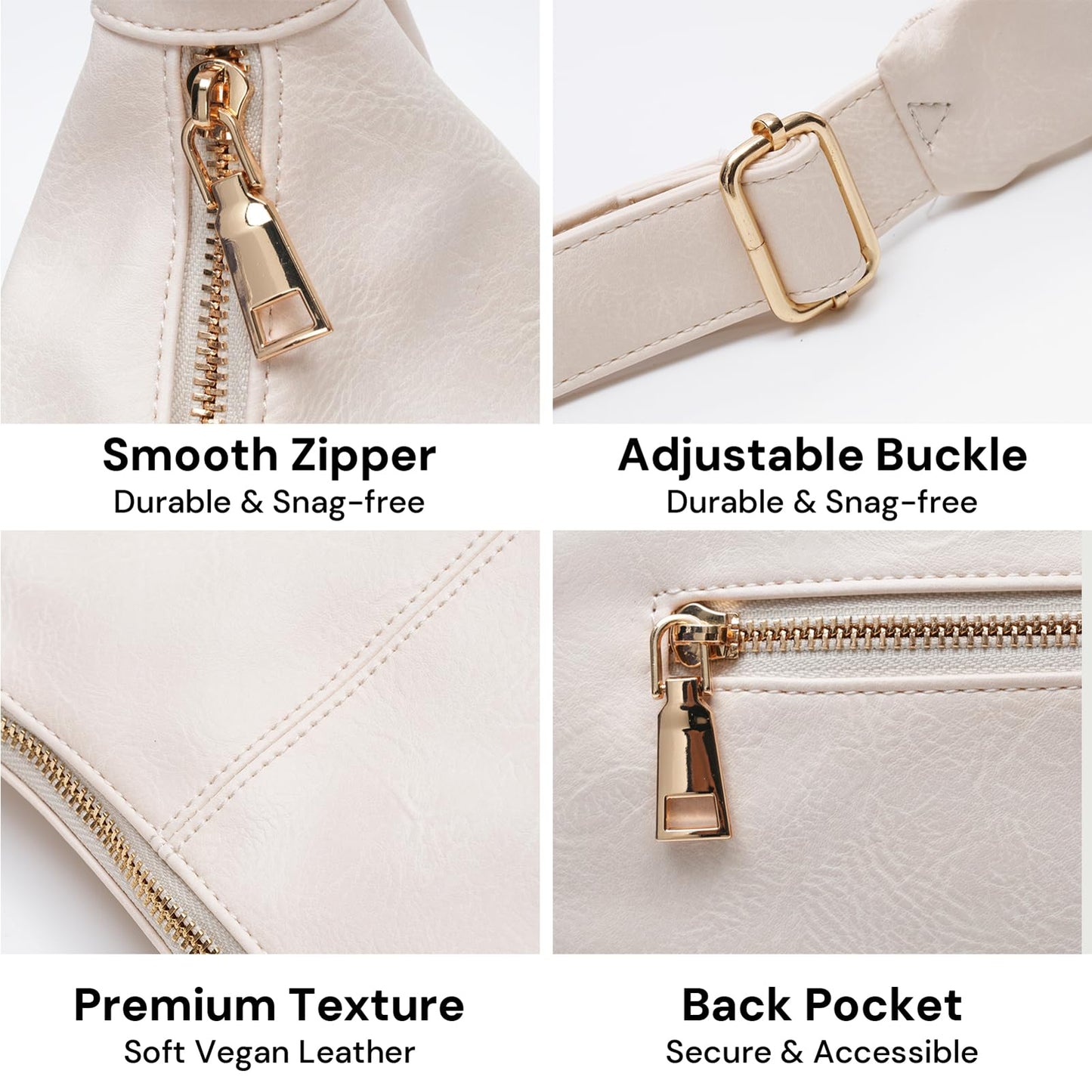 YDF Purses for Women Slouchy Shoulder Bag Hobo Bag Soft Vegan Leather Adjustable Wide Strap Crossbody Tote Multi Pocket Handbags (Beige)